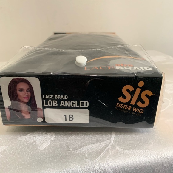 Lace braid lob angled wig 1B - Picture 2 of 8